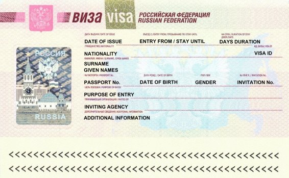 Visa to Russia Passport Traveler 2